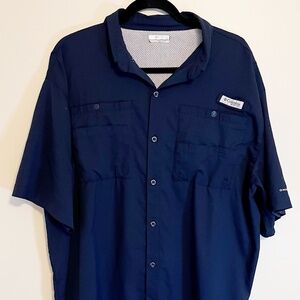 Columbia PFG men’s‎ size extra large blue, short sleeve, outdoor shirt